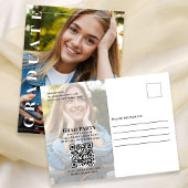 卒業モダンミニマル2枚 | QRコード ポストカード