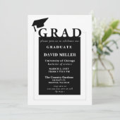 卒業モダンミニマル 招待状 (スタンド正面)