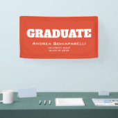 卒業モダン内赤と白室 横断幕 (トレードショー)