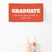 卒業モダン内赤と白室 横断幕 (インサイチュ)