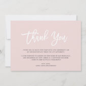 卒業モダン写真の脚本 サンキューカード (裏面)