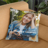 卒業モダン写真テンプレートカスタム クッション