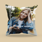 卒業モダン写真テンプレートカスタム クッション