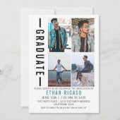 卒業モダン写真テンプレートパーソナライズされた 招待状 (正面)