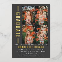 卒業モダン写真テンプレートパーソナライズされた