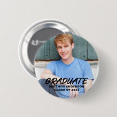 卒業モダン写真発表ラウンド 缶バッジ (正面&裏面)