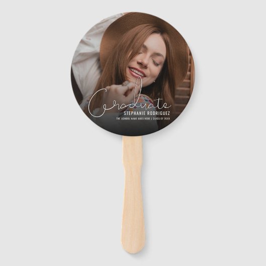 卒業モダン写真 ハンドファン (裏面)