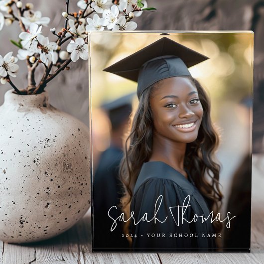 卒業モダン台本名学校 フォトブロック