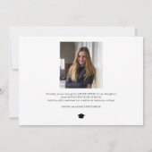 卒業モダン引用文4枚シンプル写真 案内状 (裏面)