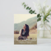 卒業モダン愛と感謝していタイポグラフィ写真 ポストカード (スタンド正面)