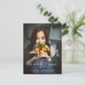 卒業モダン感謝タイポグラフィ写真 ポストカード (スタンド正面)