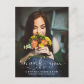 卒業モダン感謝タイポグラフィ写真 ポストカード (正面)