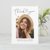 卒業モダン感謝ハートカード サンキューカード (スタンド正面)