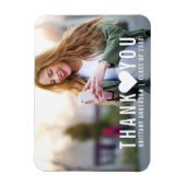 卒業モダン感謝ハート マグネット (縦)