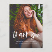 卒業モダン感謝フォトシンプル感謝してい ポストカード (正面)