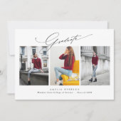 卒業モダン招待状と発表 招待状 (正面)