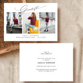 卒業モダン招待状と発表 招待状