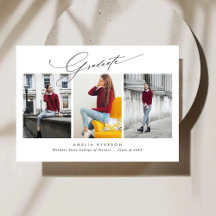 卒業モダン招待状と発表