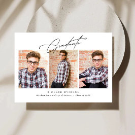 卒業モダン招待状と発表 招待状