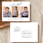 卒業モダン招待状と発表 招待状