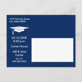 卒業モダン招待状 インビテーションポストカード (裏面)