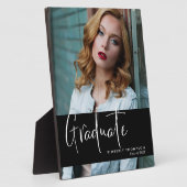 卒業モダン文シンプルカスタム フォトプラーク (側面)