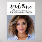 卒業モダン歓迎フォトスクリプト ポスター (正面)