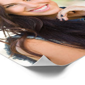 卒業モダン歓迎3枚の写真のシンプルスクリプト ポスター (角)