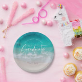 卒業モダン海ビーチスクリプトモダン紙 ペーパープレート (パーティー)