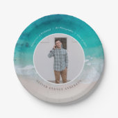 卒業モダン海モダンビーチ ペーパープレート (正面)