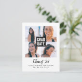 卒業モダン版写真部卒業 案内ポストカード (スタンド正面)