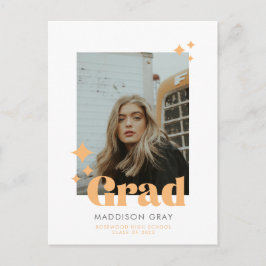 卒業モダン発表オープンハウス招待状 ポストカード