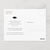 卒業モダン発表シンプル ポストカード (裏面)