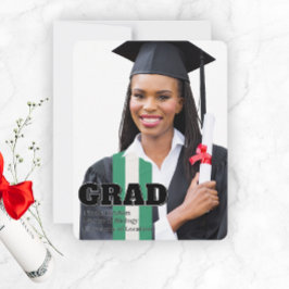 卒業モダン発表写真テンプレート シーズンカード