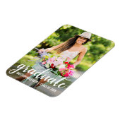 卒業モダン発表写真 マグネット (左側)