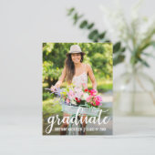 卒業モダン発表写真 案内ポストカード (スタンド正面)