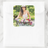 卒業モダン発表写真B スクエアシール (バッグ)