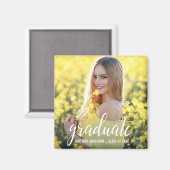 卒業モダン発表写真SW マグネット (正面/裏面)