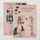 卒業モダン発表招待状 | グラッド写真 招待状 (正面/裏面)