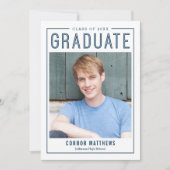 卒業モダン発表招待状 招待状 (正面)