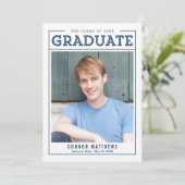 卒業モダン発表招待状 招待状 (スタンド正面)