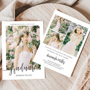 卒業モダン発表招待状 招待状