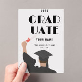 卒業モダン発表 | カスタム アクリル招待状 (インサイチュ (ポータブル))