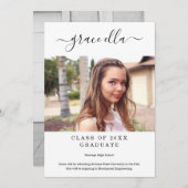 卒業モダン発表 サンキューカード (正面/裏面)