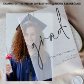 卒業モダン発表 ベラム紙招待状