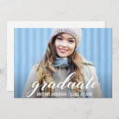 卒業モダン発表 |大学院写真 案内状 (正面/裏面)