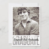 卒業モダン発表 招待状 (正面)