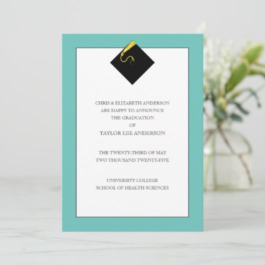 卒業モダン発表 招待状 (スタンド正面)