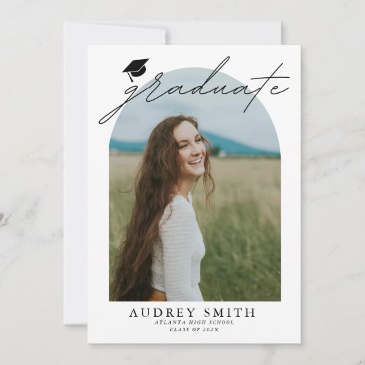 卒業モダン発表 案内状 (正面)