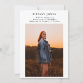 卒業モダン白書2写真卒業 案内状 (裏面)